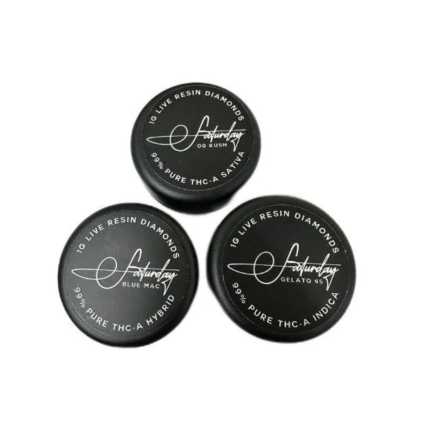 Saturday THC-A 2.5g Live Resin Diamonds Gelato 45 – Slurricane