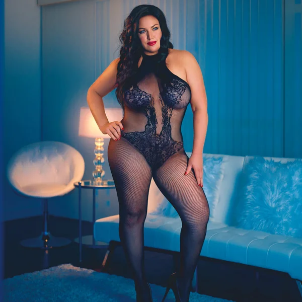 Scandal - Halter Lace Body Suit - Curvy
