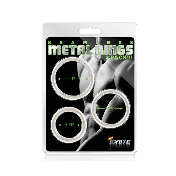 Seamless Metal Rings - 3 Pack