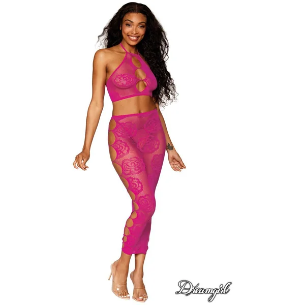 Seamless Rose 2pcs Top & Skirt by Dreamgirl