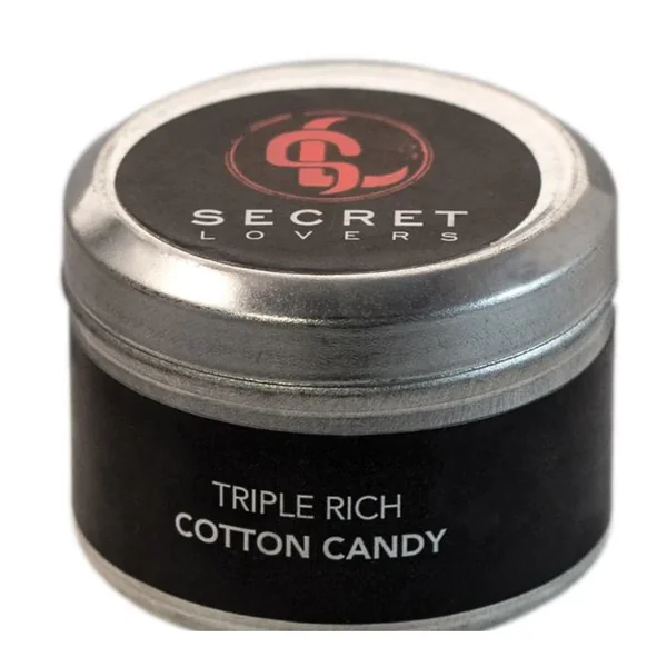SECRET LOVERS COTTON CANDY MINI EDIBLE MASSAGE CANDLE 1OZ