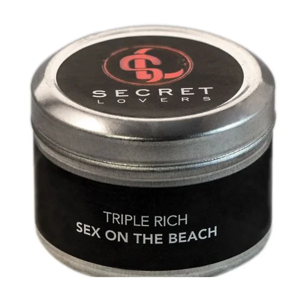 SECRET LOVERS SEX ON THE BEACH MINI EDIBLE MASSAGE CANDLE 1OZ