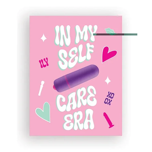 Self Care Era Naughty Greeting Card W/rock Candy Vibrator & Fresh Vibes Towelettes