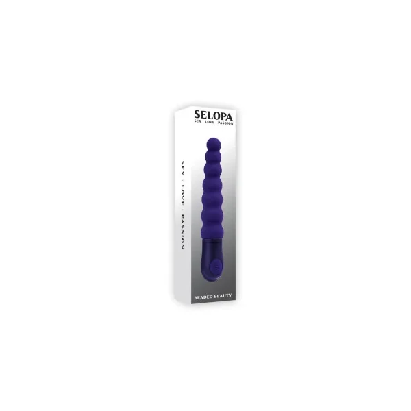 Selopa Beaded Beauty Silicone Vibrator, Purple