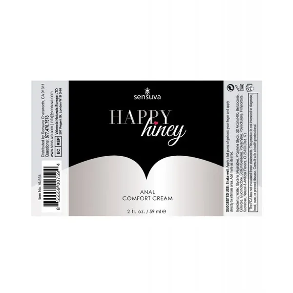 Sensuva Happy Hiney Anal Comfort Cream – 2 oz