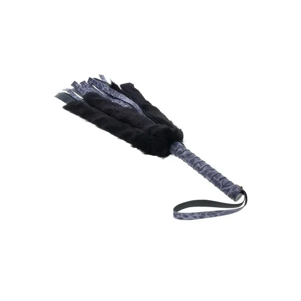 Sex and Mischief Cougar Faux Fur Flogger – Navy/Black