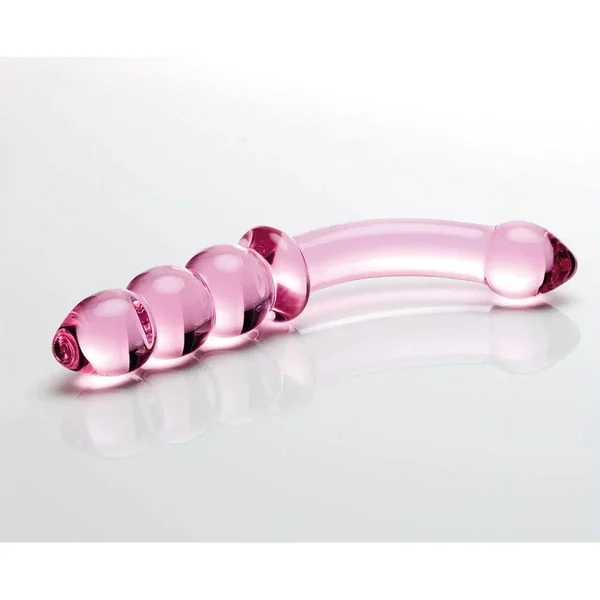 Sex Kitten Pink Glass G - Spotter Dildo