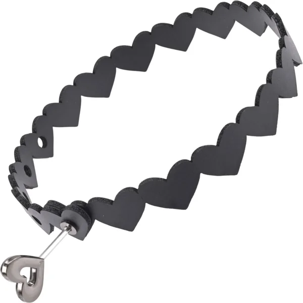 Sex & Mischief Heart Day Collar By Sportsheets - Black