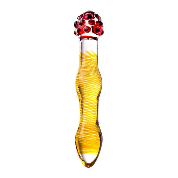 Sexus Glass Dildo Yellow And Red 20.5 Cm