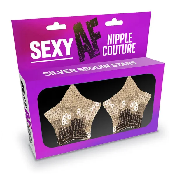 Sexy AF – Nipple Couture Silver Stars-(lgnv.200)