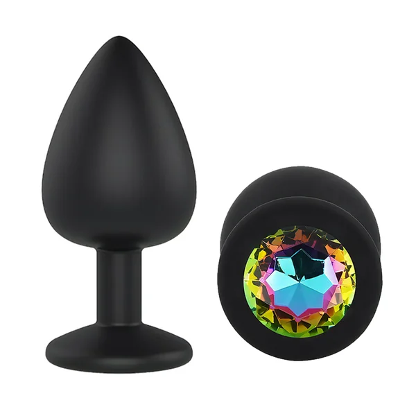 Sexyland Sparkle Silicone Butt Plug With Gem - Medium