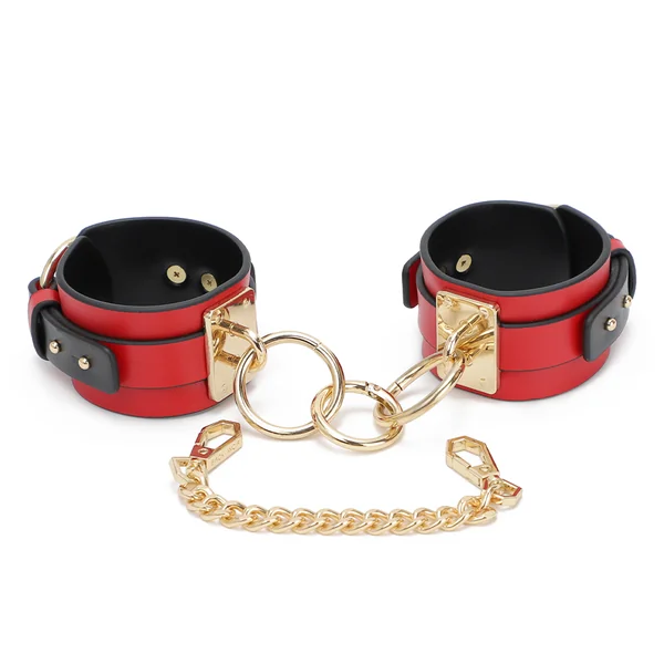 Sexyland Wide Faux Leather Push-Stud Ankle Cuffs