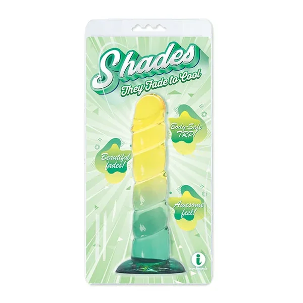 Shades Jelly Swirl TPR Gradient Dong Small – Yellow/Mint