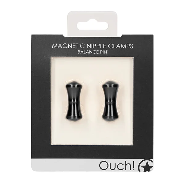 Shots Ouch Balance Pin Magnetic Nipple Clamps - Black