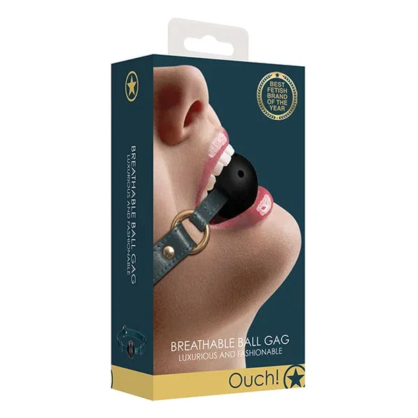 Shots Ouch Halo Breathable Ball Gag – Green