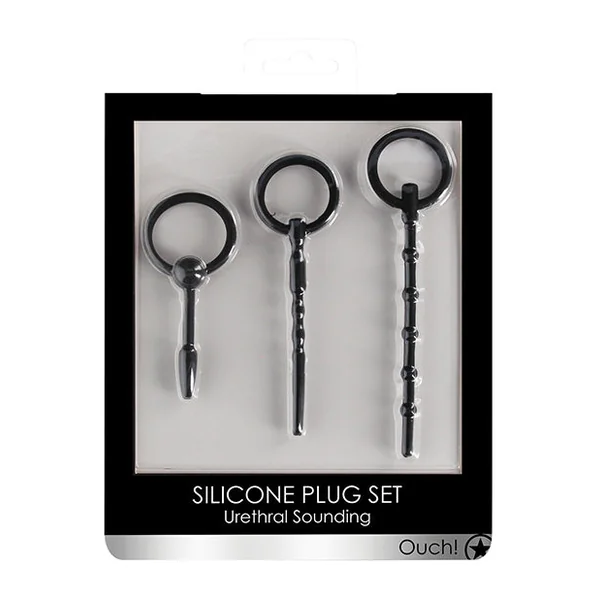 Shots Ouch Urethral Sounding Plug Set - Black