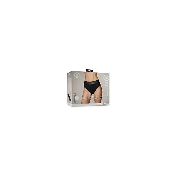 Shots Ouch Vibrating Strap On Thong W/removable Rear Straps – Black