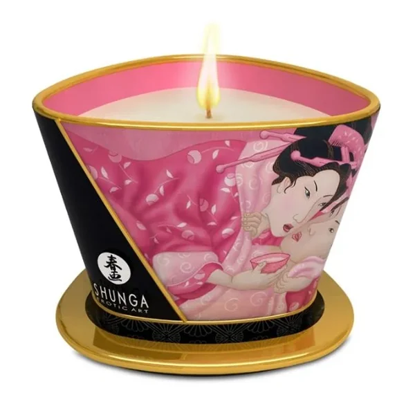 SHUNGA MASSAGE CANDLE ROSES PETALS
