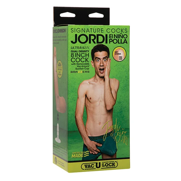 Signature Cocks Ultraskyn 8" Cock W-removable Vac-u-lock Suction Cup - Jordi El Nino Polla