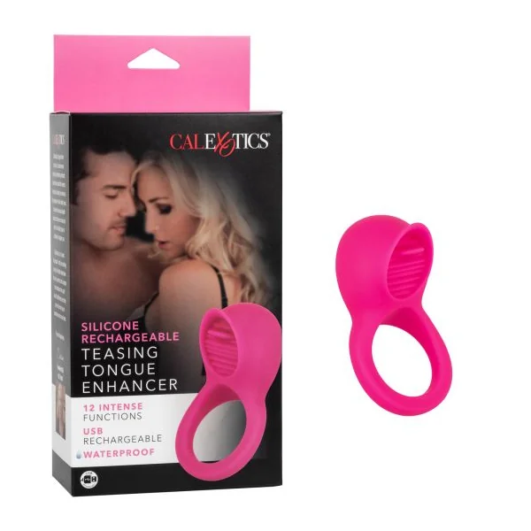 SILICONE RECHARGEABLE TEASING TONGUE ENHANCER