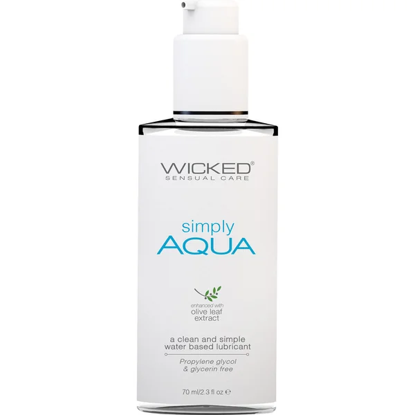 Simply Aqua Water Based Personal Lubricant With Olive Leaf Extract 2.3 fl oz