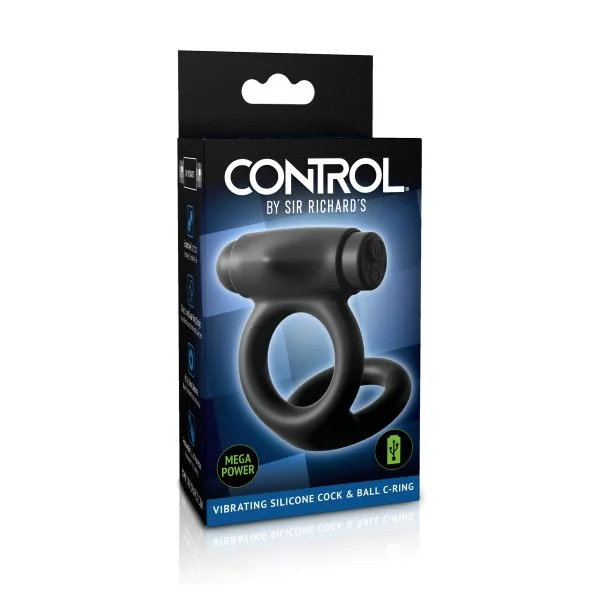 SIR RICHARD’S CONTROL SILICONE COCK& BALL VIBRATING C RING
