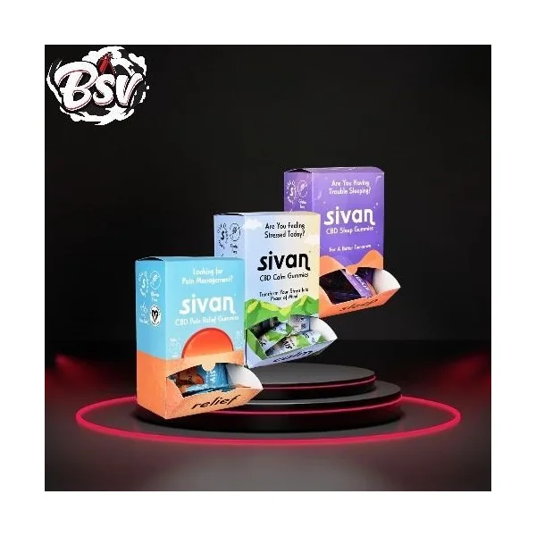 Sivan 150mg 5ct CBD Sleep Gummies Display Watermelon