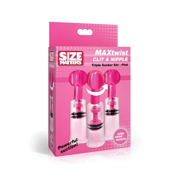 Size Matters MAXtwist Clit & Nipple Triple Sucker Set