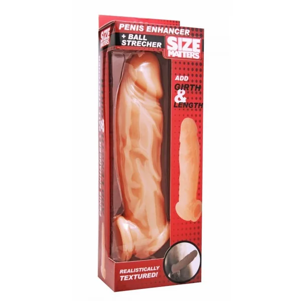 Size Matters Realistic Penis Enhancer With Ball Stretcher