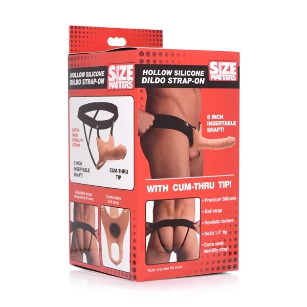 Size Matters Silicone Dildo Strap-On – Flesh
