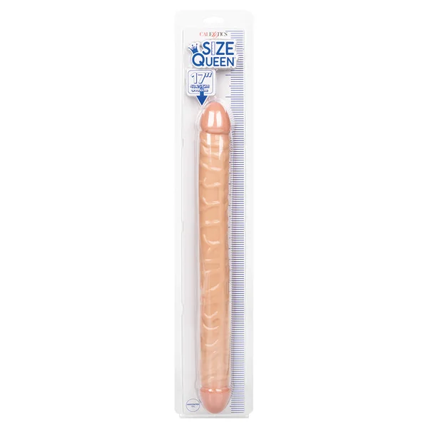Size Queen Double Dildo - Ivory 17"