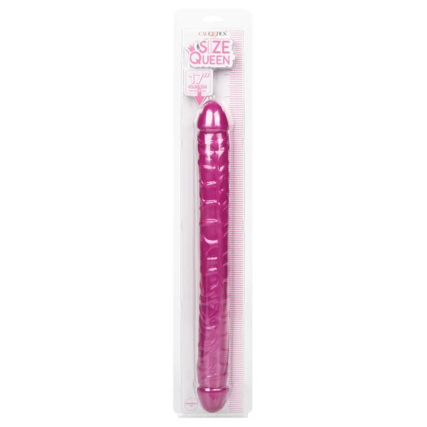 Size Queen Double Dildo - Pink 17"