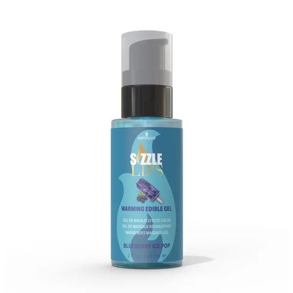 SIZZLE LIPS WARMING GEL BLUEBERRY ICE POP 2 OZ