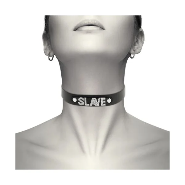 SLAVE - Vegan Leather Choker Necklace for women
