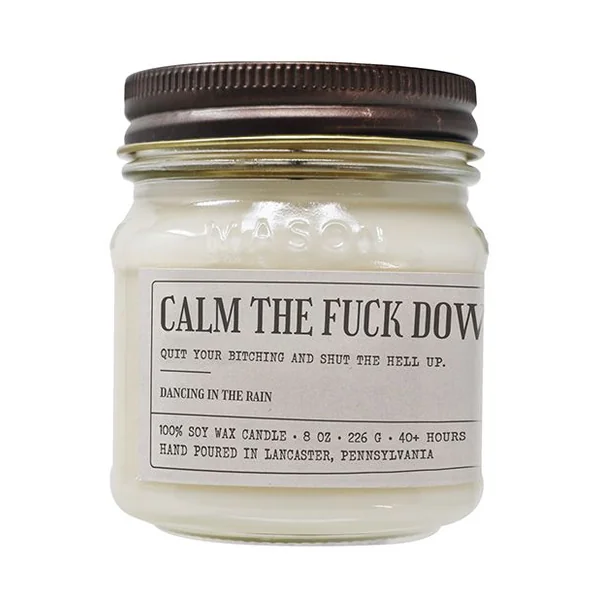 Sleazy Greetings Calm The Fuck Down Candle
