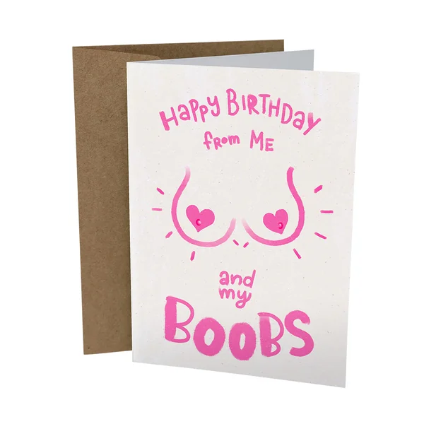 Sleazy Greetings – Happy Birthday Boobs Card