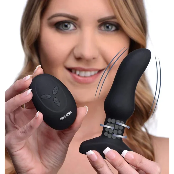 Slim M Curved Rimming Plug With Remote Control