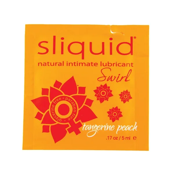Sliquid Naturals Swirl Lubricant Pillow – .17 oz Peach