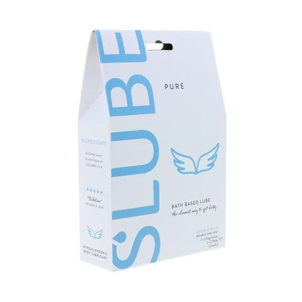 Slube Pure Bath Based Lube 2 x 250g Sachets for 2 baths – Double Pack