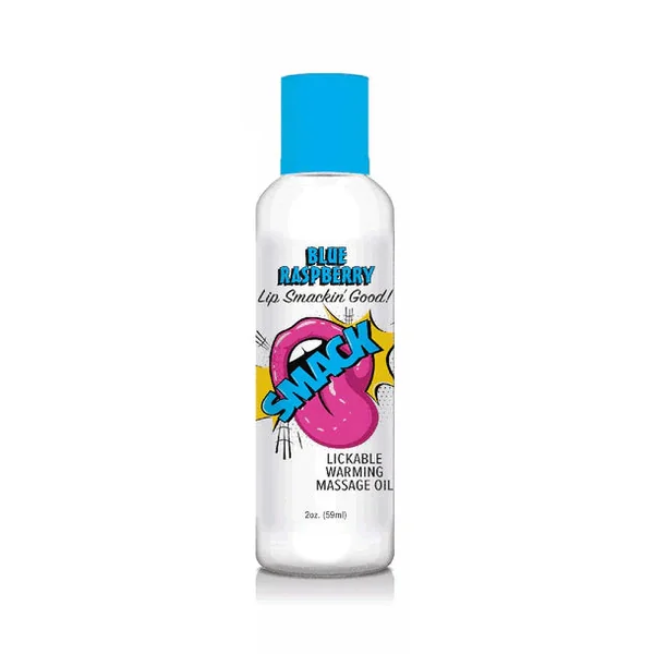 Smack Warming & Lickable Massage Oil Blue Raspberry by Little Geenie
