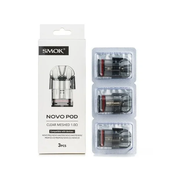 Smoke Novo Replacement Pod Clear Meshed 1.0 3ct