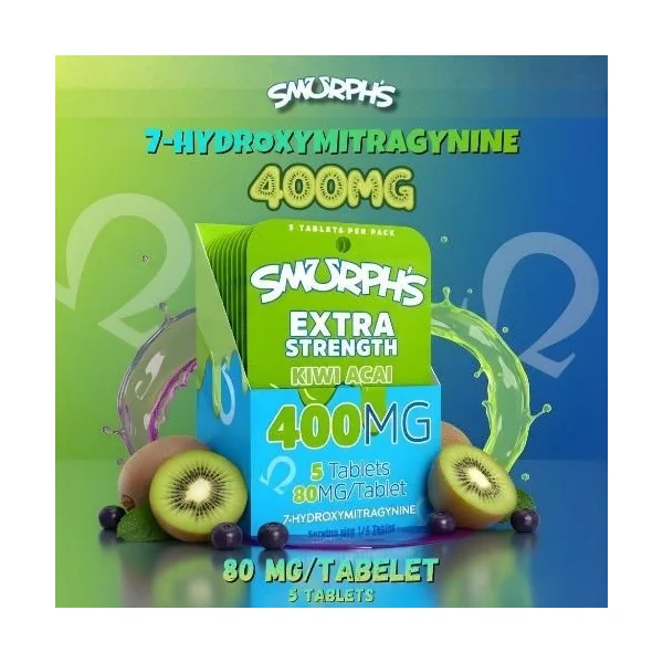 Smurphs Extra Strength 400mg Pack 5ct Kiwi Acai