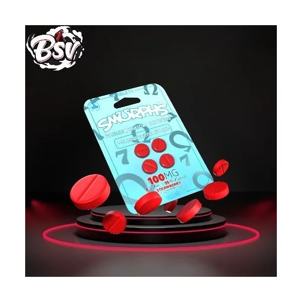 Smurphs Premium Kratom Alkaloids 4ct Strawberry 100mg