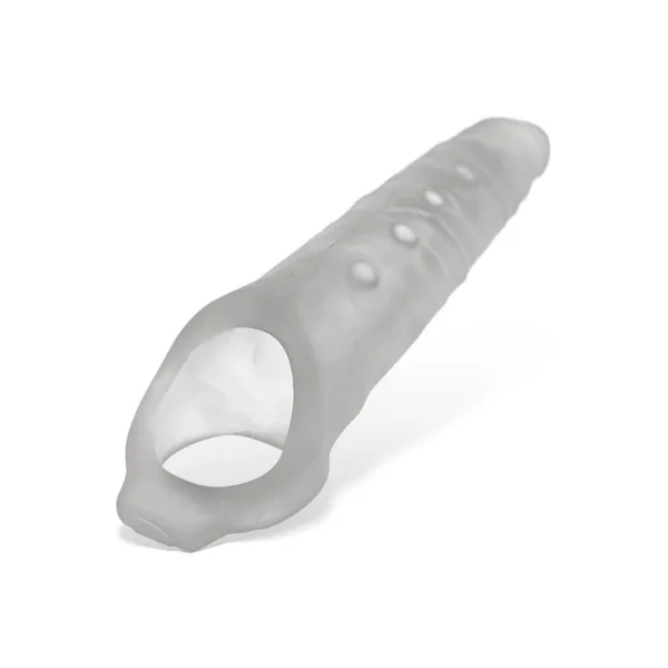 Snake Deep-Reacher Silicone Cocksheath – Clear Ice