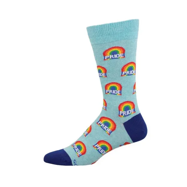 Socksmith Pride Crew Socks – Blue Heather