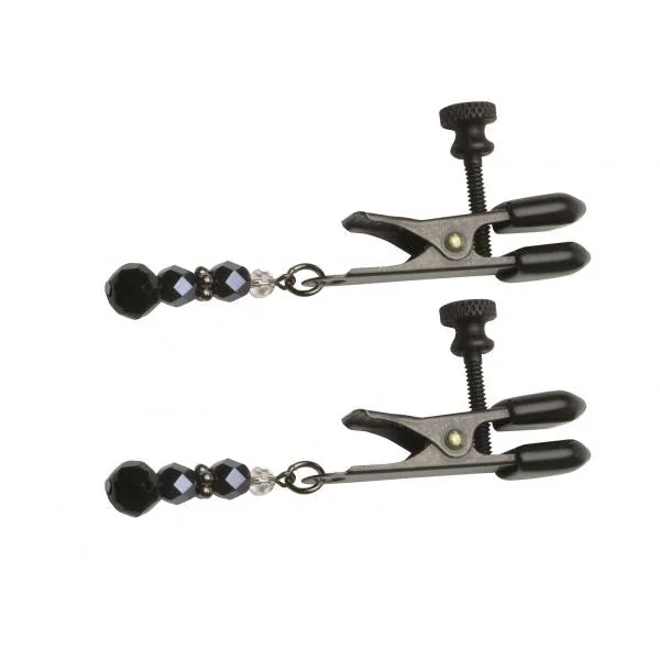 Spartacus Black Beaded Broad Tip Clamps