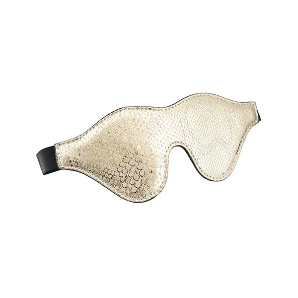 Spartacus Blindfold W-leather - White Snakeskin Micro Fiber