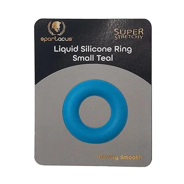 Spartacus Liquid Silicone Cock Ring Small – Teal