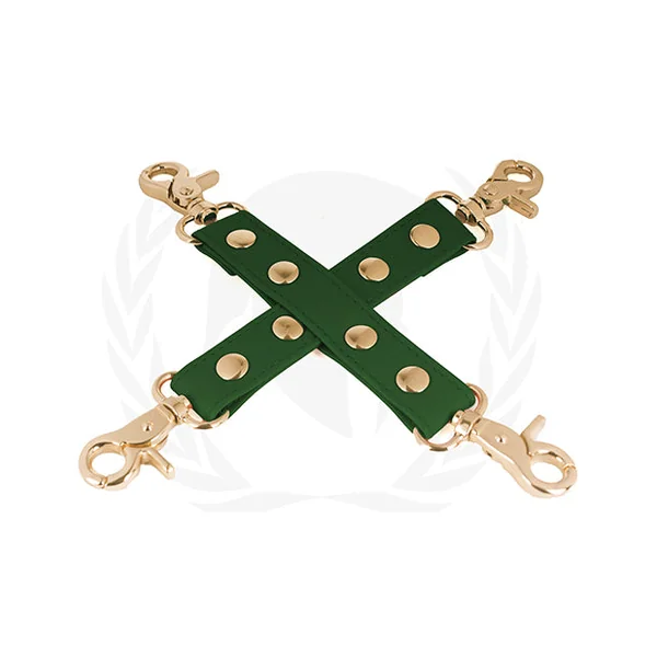 Spartacus Pu Hog Tie W-gold Hardware - Green