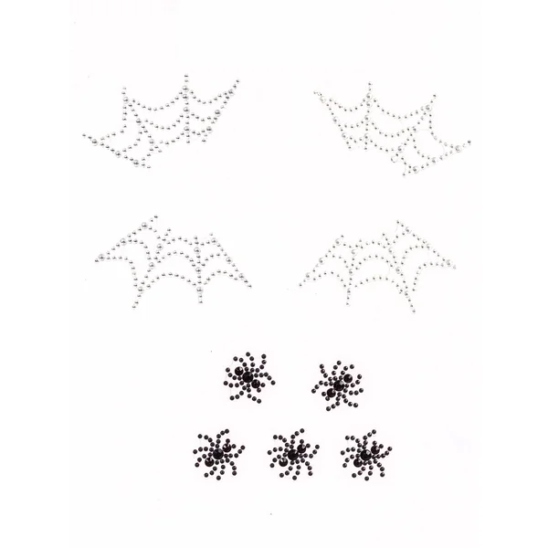 Spider Web Face Jewels Sticker